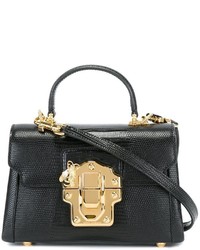 schwarze Shopper Tasche aus Leder von Dolce & Gabbana