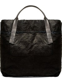 schwarze Shopper Tasche aus Leder von Rick Owens