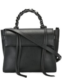 schwarze Shopper Tasche aus Leder von Elena Ghisellini