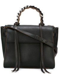 schwarze Shopper Tasche aus Leder von Elena Ghisellini