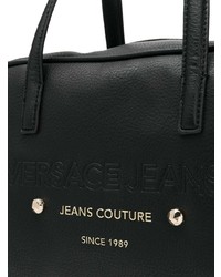 schwarze Shopper Tasche aus Leder von Versace Jeans