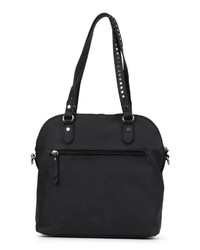 schwarze Shopper Tasche aus Leder von EMILY & NOAH