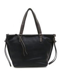 schwarze Shopper Tasche aus Leder von EMILY & NOAH