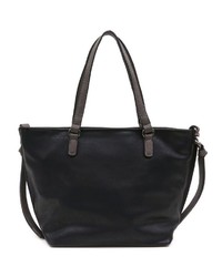 schwarze Shopper Tasche aus Leder von EMILY & NOAH