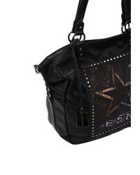 schwarze Shopper Tasche aus Leder von EMILY & NOAH