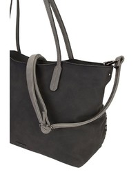 schwarze Shopper Tasche aus Leder von EMILY & NOAH