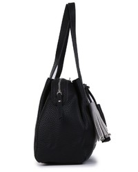 schwarze Shopper Tasche aus Leder von EMILY & NOAH