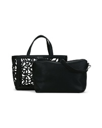 schwarze Shopper Tasche aus Leder von EMILY & NOAH