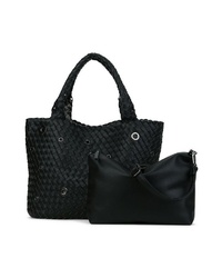 schwarze Shopper Tasche aus Leder von EMILY & NOAH