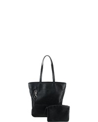 schwarze Shopper Tasche aus Leder von Esprit