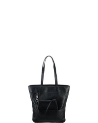 schwarze Shopper Tasche aus Leder von Esprit