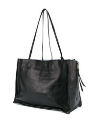 schwarze Shopper Tasche aus Leder von Prada