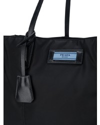 schwarze Shopper Tasche aus Leder von Prada