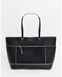 schwarze Shopper Tasche aus Leder von Fiorelli