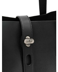 schwarze Shopper Tasche aus Leder von Hogan