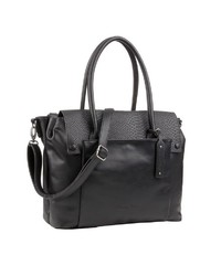 schwarze Shopper Tasche aus Leder von Fritzi aus Preußen