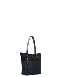 schwarze Shopper Tasche aus Leder von Gabor