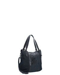 schwarze Shopper Tasche aus Leder von Gabor