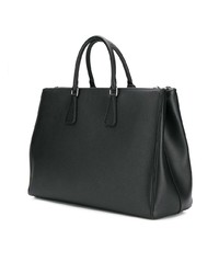 schwarze Shopper Tasche aus Leder von Prada