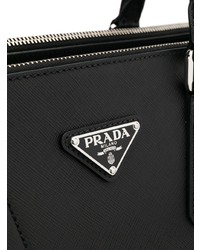 schwarze Shopper Tasche aus Leder von Prada