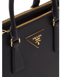 schwarze Shopper Tasche aus Leder von Prada