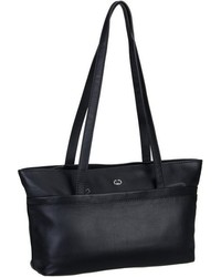 schwarze Shopper Tasche aus Leder von Gerry Weber