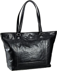 schwarze Shopper Tasche aus Leder von Gerry Weber