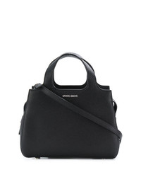 schwarze Shopper Tasche aus Leder von Giorgio Armani