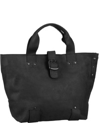 schwarze Shopper Tasche aus Leder von Greenburry