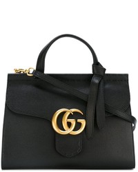 schwarze Shopper Tasche aus Leder von Gucci