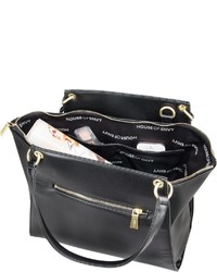 schwarze Shopper Tasche aus Leder von House of Envy