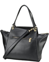 schwarze Shopper Tasche aus Leder von House of Envy