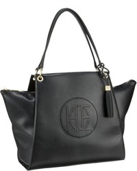 schwarze Shopper Tasche aus Leder von House of Envy