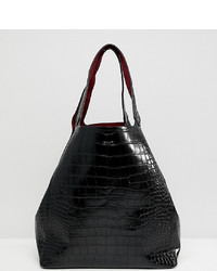 schwarze Shopper Tasche aus Leder von Inyati