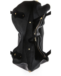 schwarze Shopper Tasche aus Leder von Isabella Collection