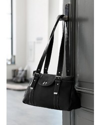 schwarze Shopper Tasche aus Leder von J. JAYZ