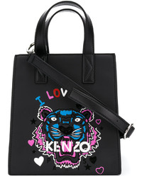 schwarze Shopper Tasche aus Leder von Kenzo