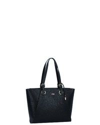 schwarze Shopper Tasche aus Leder von L.Credi