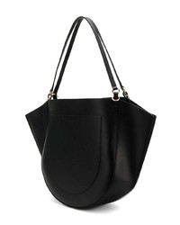 schwarze Shopper Tasche aus Leder von Wandler