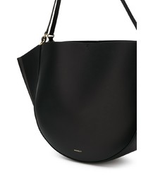 schwarze Shopper Tasche aus Leder von Wandler