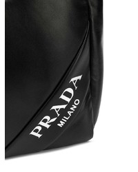 schwarze Shopper Tasche aus Leder von Prada