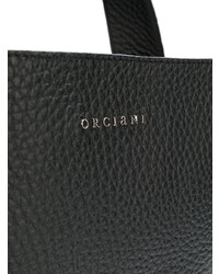 schwarze Shopper Tasche aus Leder von Orciani