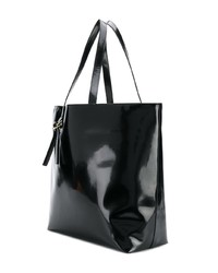 schwarze Shopper Tasche aus Leder von Jil Sander Navy