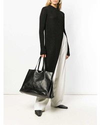 schwarze Shopper Tasche aus Leder von Jil Sander