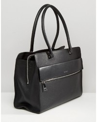 schwarze Shopper Tasche aus Leder von Modalu