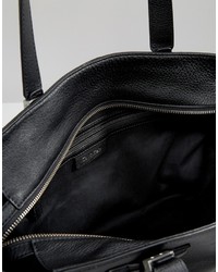 schwarze Shopper Tasche aus Leder von Calvin Klein