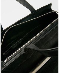 schwarze Shopper Tasche aus Leder von French Connection