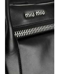 schwarze Shopper Tasche aus Leder von Miu Miu