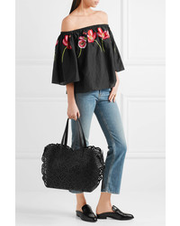 schwarze Shopper Tasche aus Leder von Sophia Webster