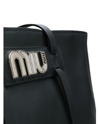 schwarze Shopper Tasche aus Leder von Miu Miu